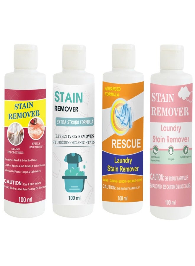 TOOVUS Stain Remover Combo Pack of Red, Doll, Orange and Pink Stain Remover | Multi-Surface Cleaning Solution for Clothes, Fabrics, Upholstery (100 g Each) - Image 1